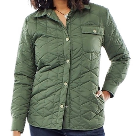 Carve Designs Jackets & Blazers - Carve Designs Evans Quilted Jacket Shacket Olive Size M